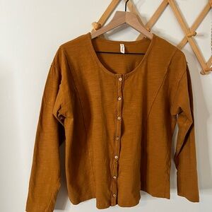 Cozy cotton Henley, size medium.